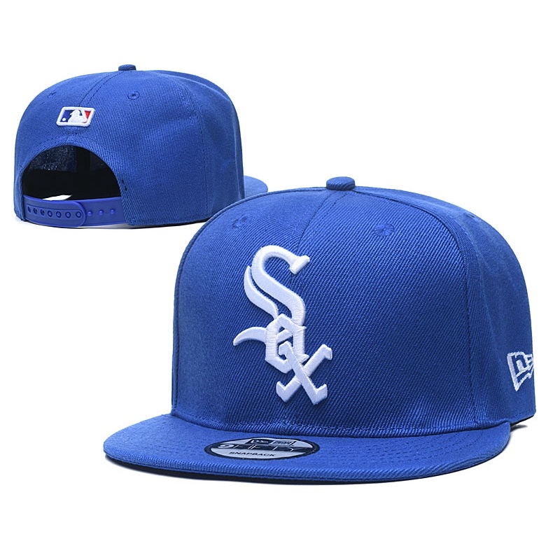 Ready Stock MLB Cap Chicago White Sox Cap Snapback Cap Plain Baseball Cap Plain Cap Adjustable Cap Street Fashion Hat Hiphop Cap