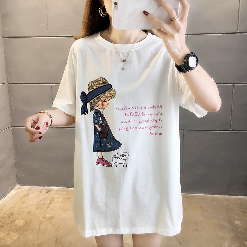 ÁO THUN TRẮNG IN HÌNH CÔ GÁI NICE