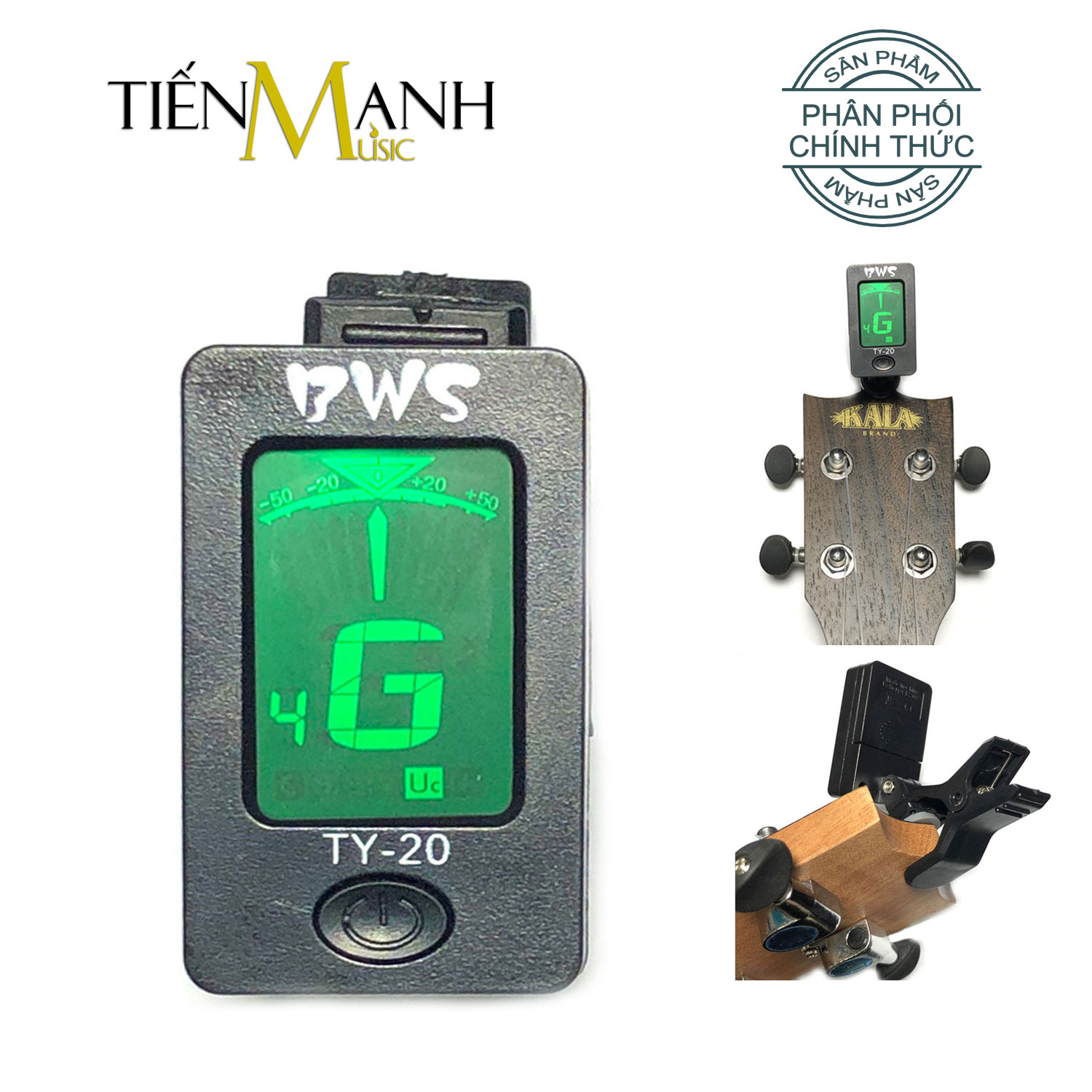 Máy lên dây Đàn Guitar, Ukulele, Violin Tuner BWS TY-20 (Chỉnh âm Bass, Chromatic Tuning Nguyệt, Nhị, Banjo, Mandolin, Guitarlele, Ghi-ta Acoustic, Classic, Điện, Electric và Nhạc Cụ khác)