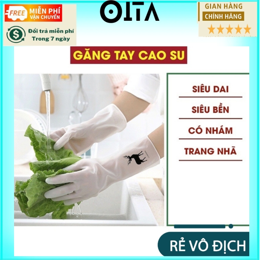 Găng tay cao su con hươu siêu bền dai chống ăn mòn bảo vệ đôi tay của bạn