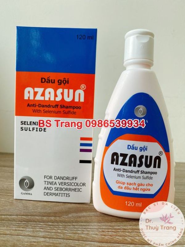 [Chính hãng] Dầu gội giúp vệ sinh da đầu, hỗ trợ làm sạch gàu, giảm gàu cho da đầu Azasun 1% - 120ml