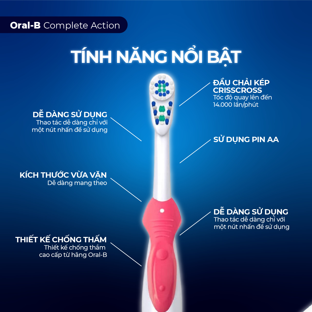Bàn Chải Đánh Răng Pin Oral-B Complete