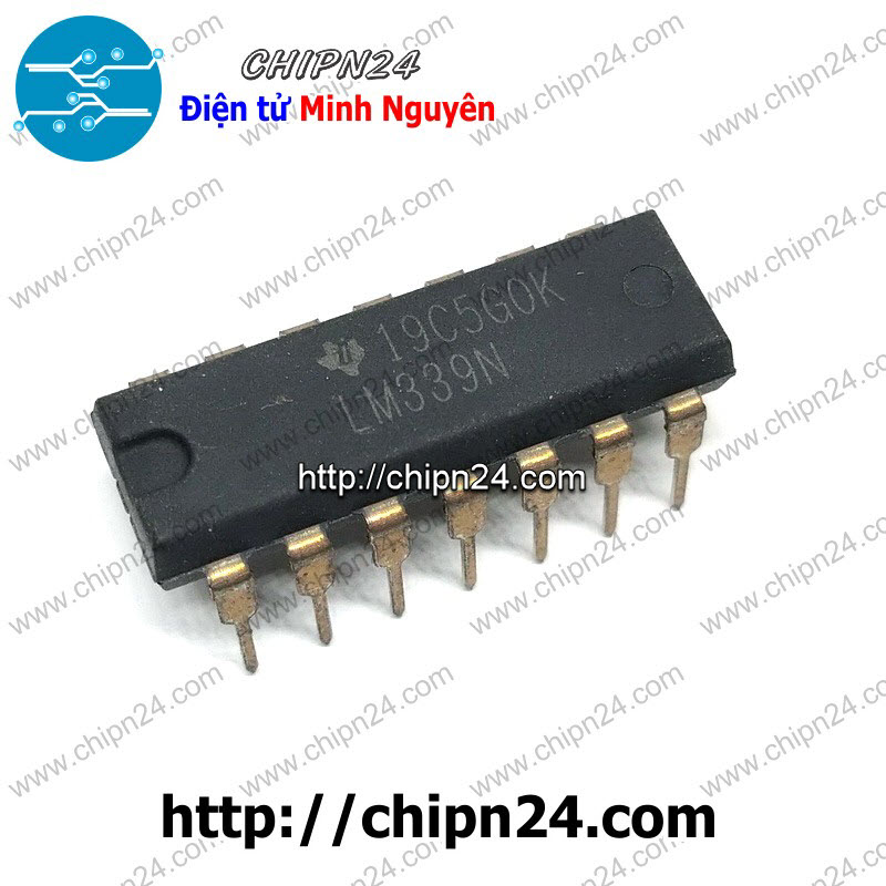 [1 con] (dip) ic lm339 dip-14 (hàng tốt) (lm339n lm 339) (ic khuếch đại thuật toán opamp)