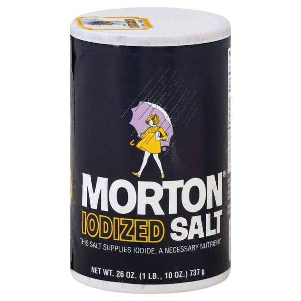 Muối iot, morton, iodized salt, 26 oz