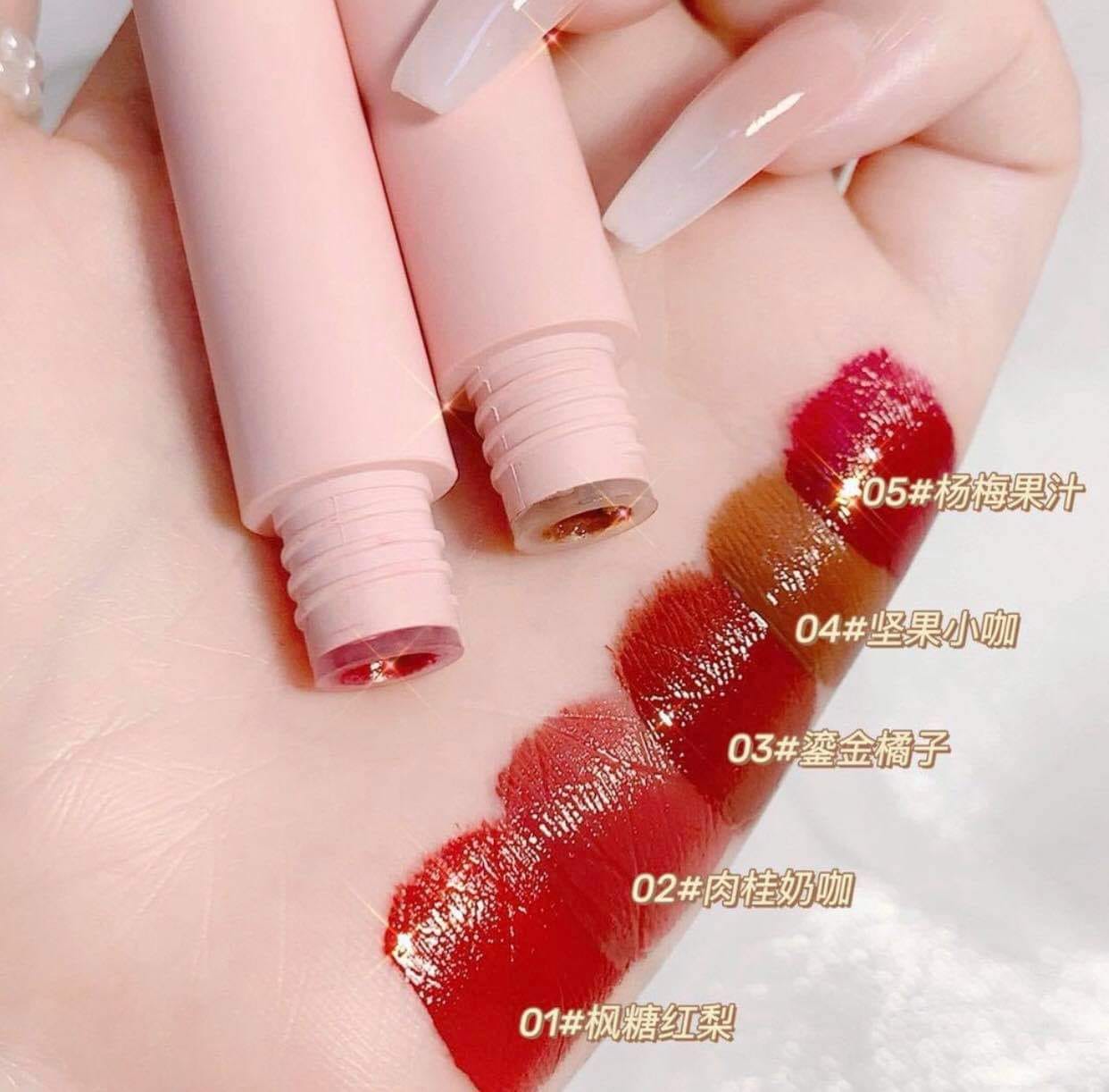 Sét 5 son kem lì LEADUU hồng