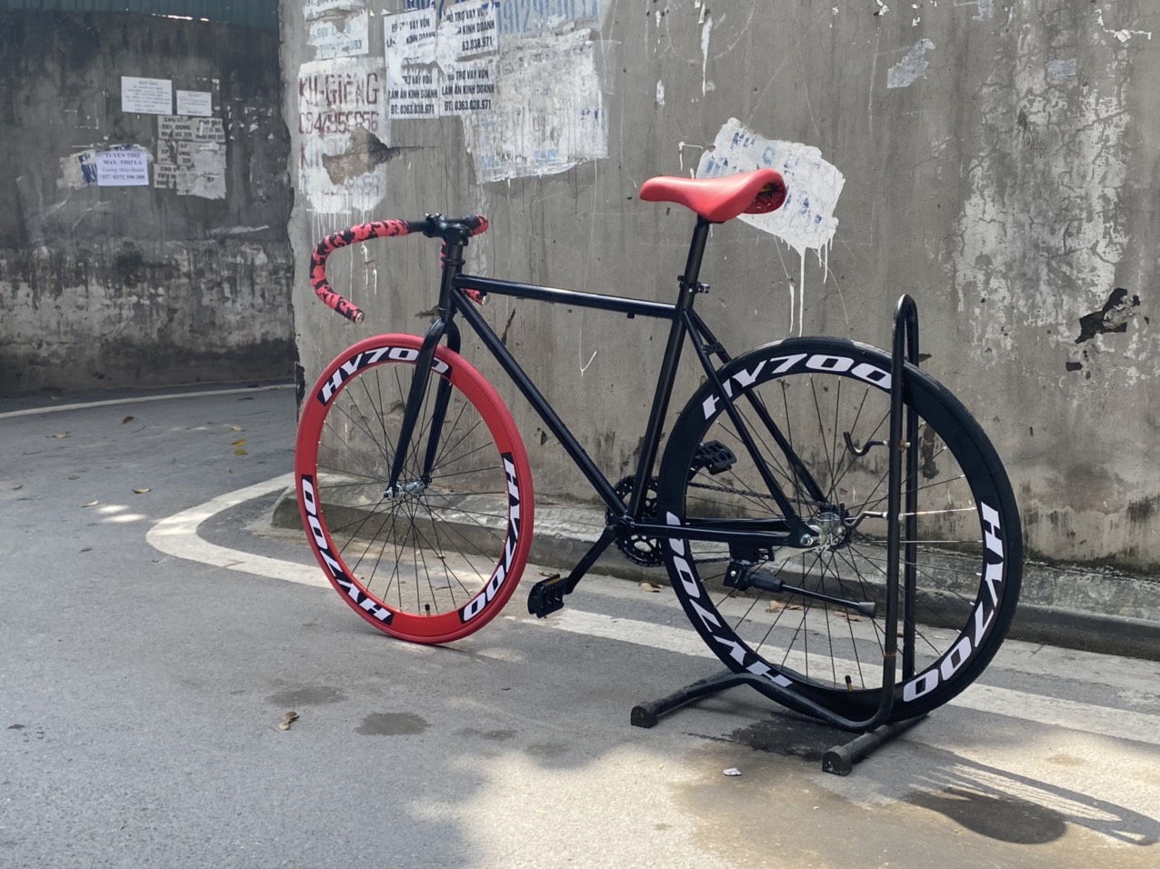 [HÀNG CÓ SẴN] Xe đạp tay cong Fixed Gear Vành 60 - 2023