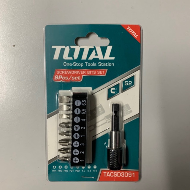 Bộ 9 đầu tua vít TACSD3091 TOTAL