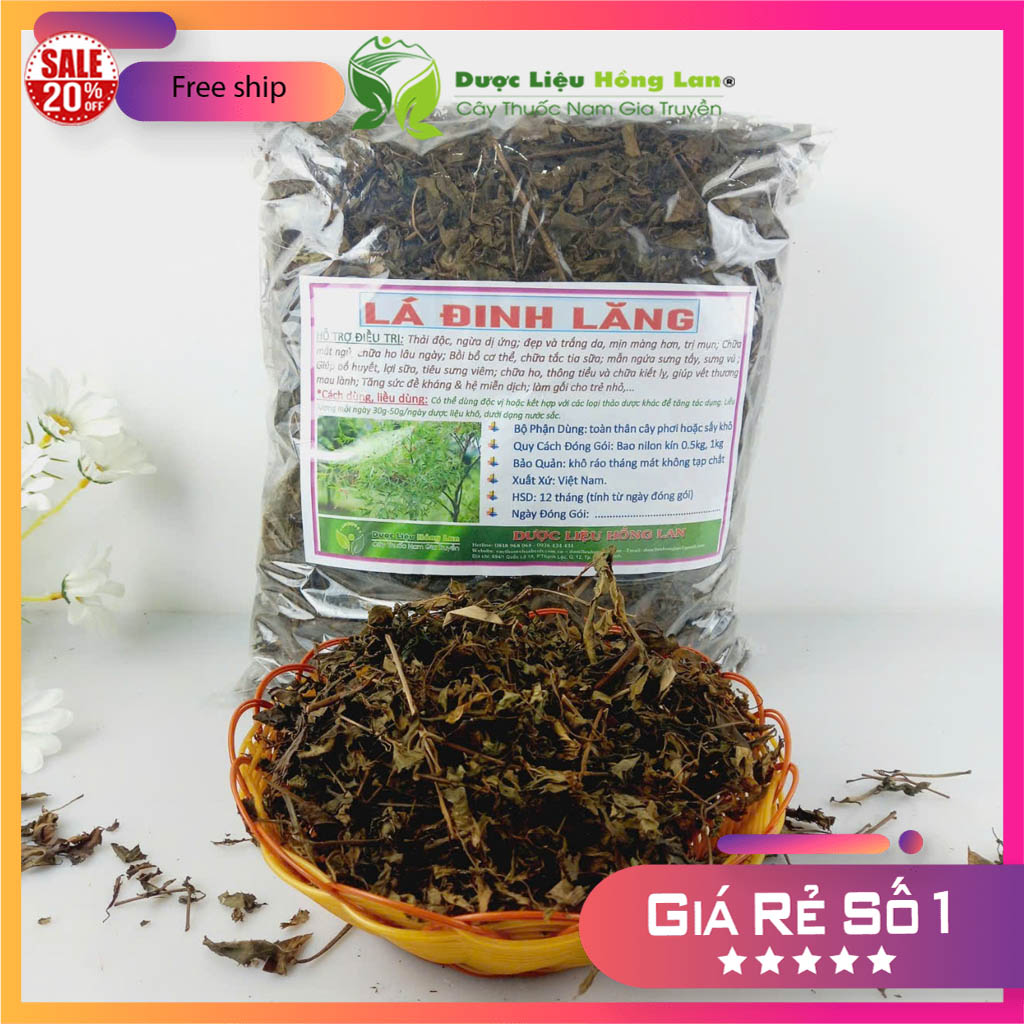 [FreeshipMAX] [HCM]Lá Đinh Lăng khô 1kg