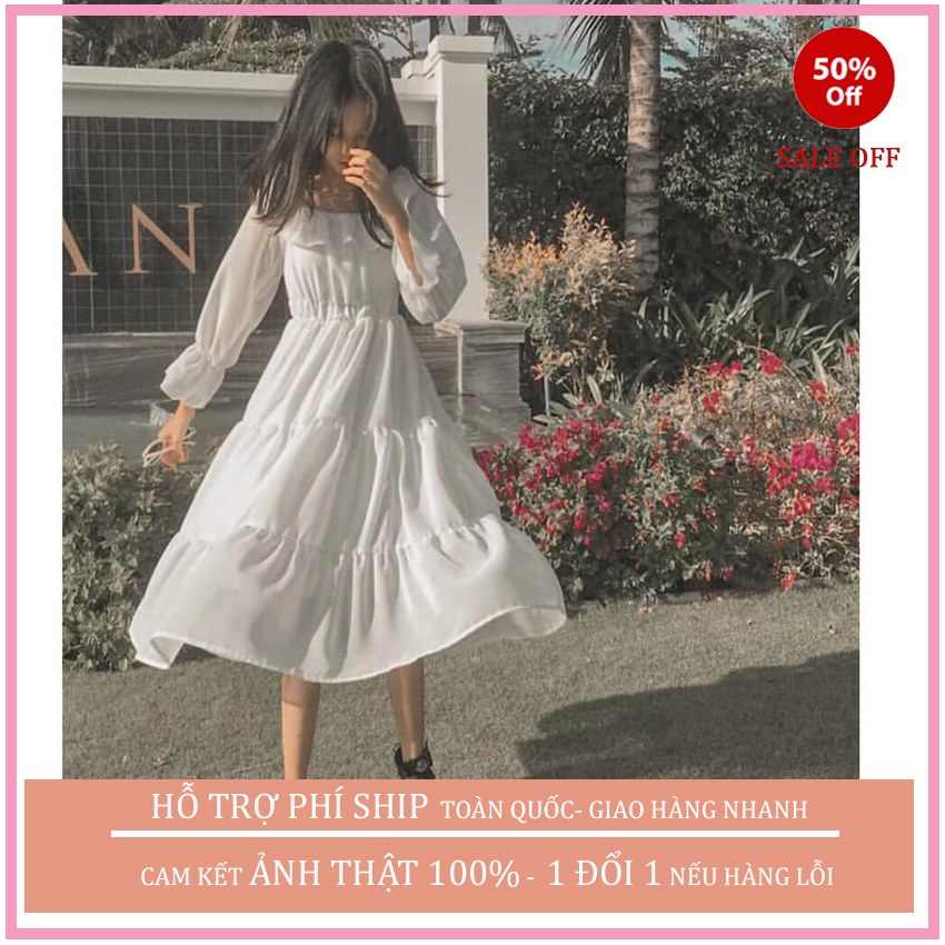 Đầm Váy Dự Tiệc Trễ Vai Bèo 3 Tầng, Váy Tthiết Kế Sang Chảnh, Siêu Đẹp Tôn Dáng, Thời Trang Cao Cấp Sumo1986