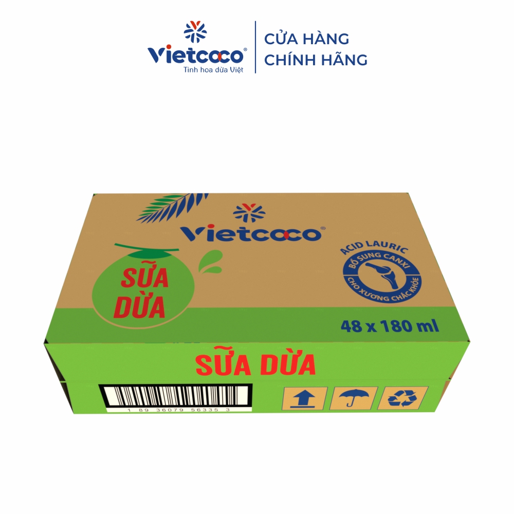 Sữa dừa UHT Vietcoco 180ml-Lốc 8