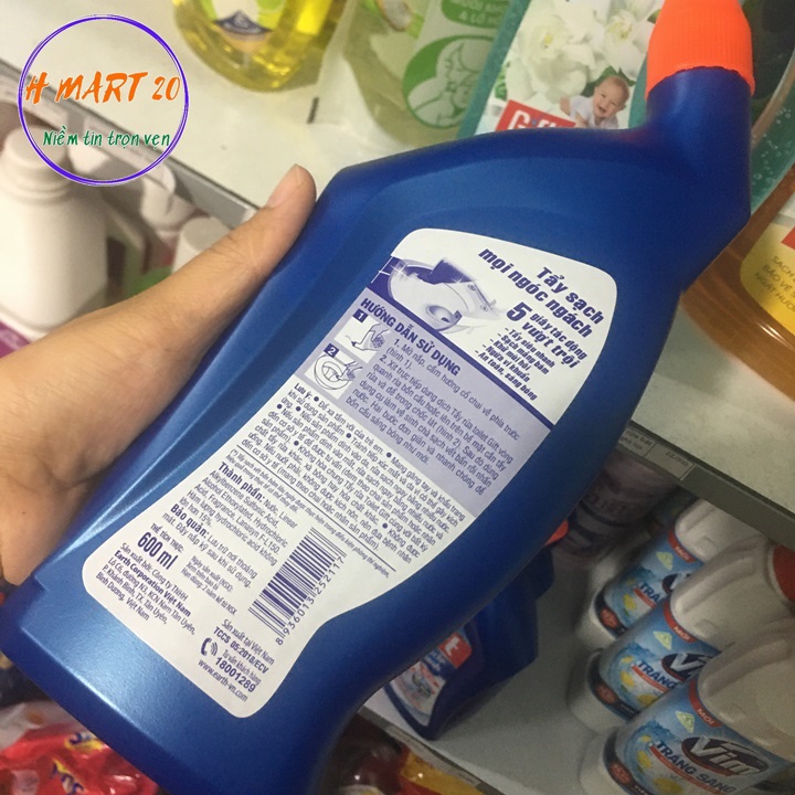 Nước tẩy bồn cầu gift 600ml đậm đặc, siêu sạch