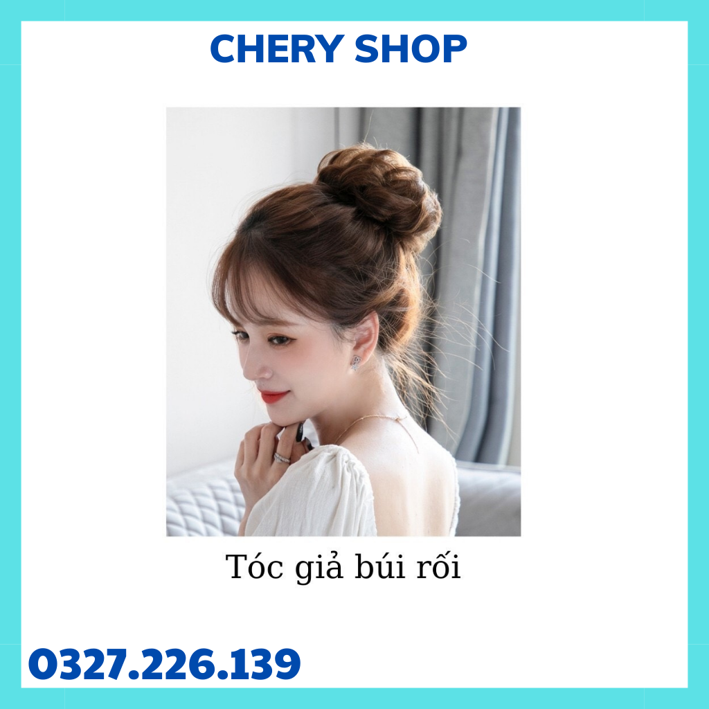 [ Hàng hót ] .Tóc giả nữ bối rối, búi cột xoăn