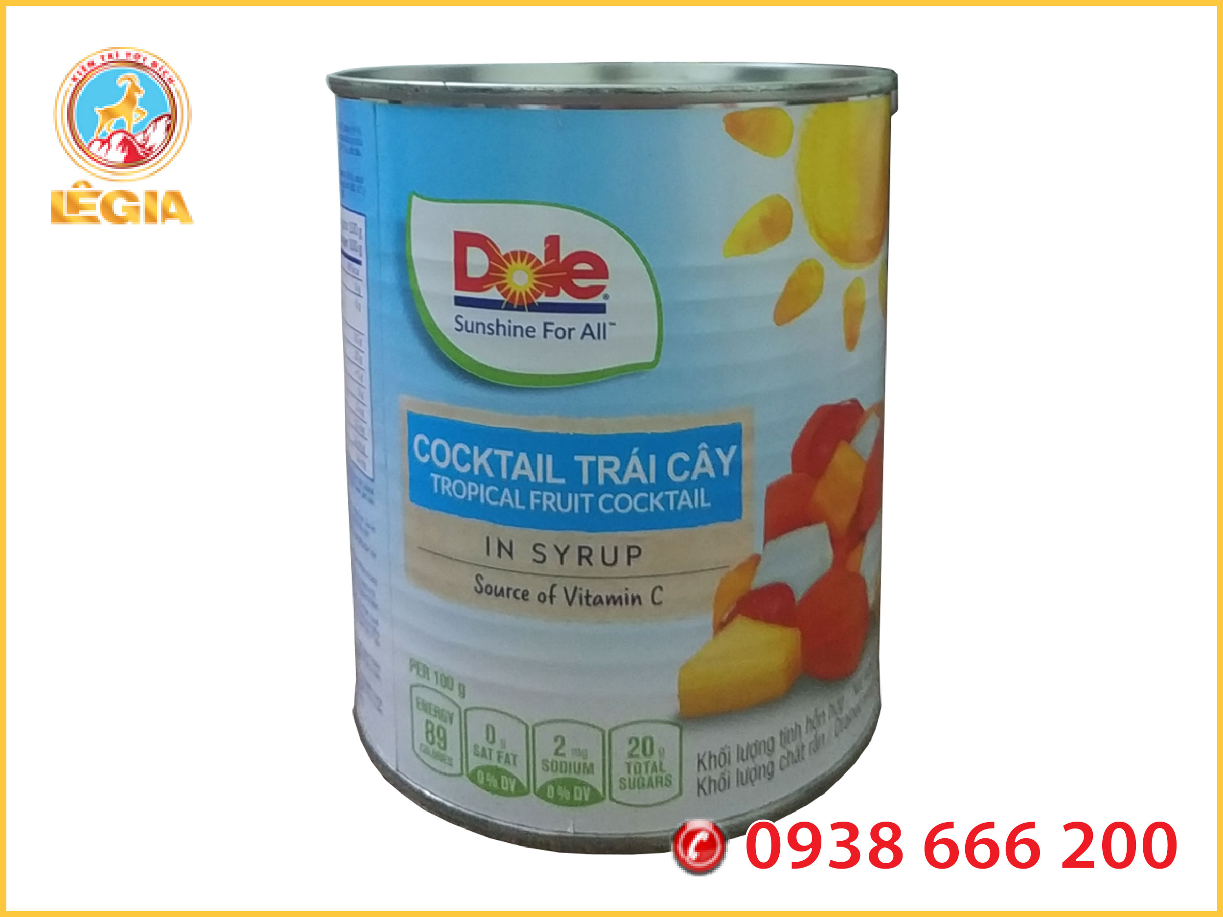 Cocktail Trái Cây Ngâm DOLE Đóng Lon 836G