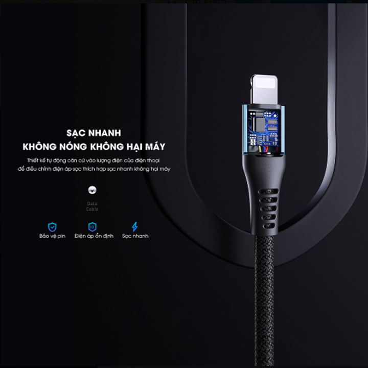 Cáp sạc tự ngắt Remax RC-152i cổng Lightning cho iPhone