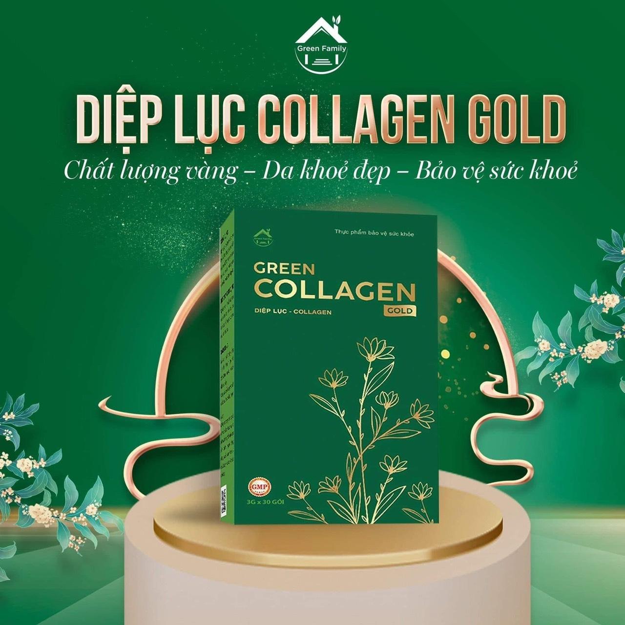 Diệp Lục Collagen GOLD 30 Gói Chính Hãng-Hỗ trợ Đẹp Da