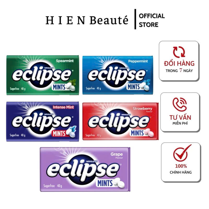 Kẹo Ngậm Thơm Miệng Không Đường Eclipse Mints 40g