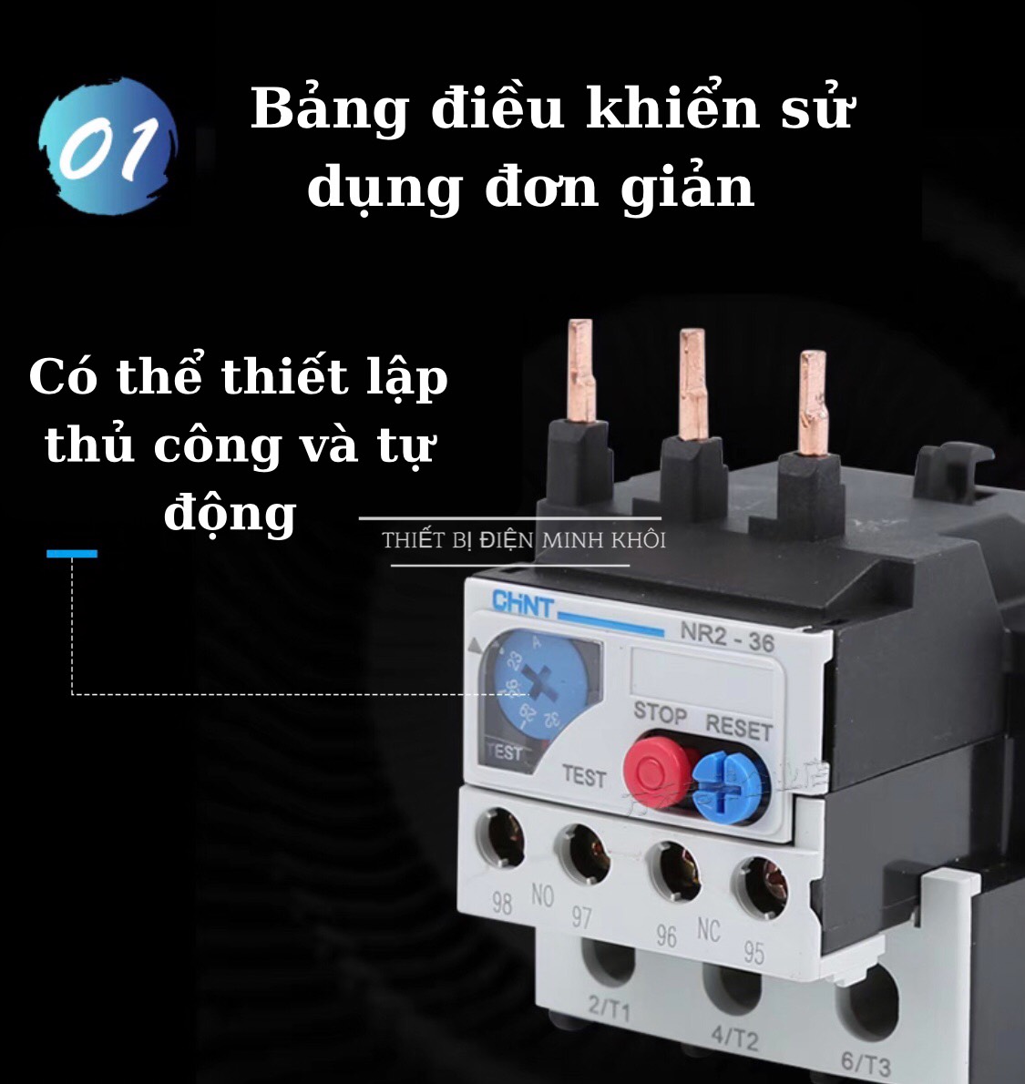 Rơ Le Nhiệt Chint NR2-25,NR2-36