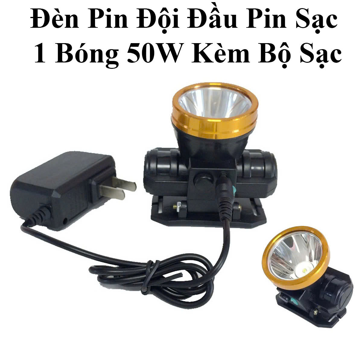 Super Bright 50W Rechargeable Headlamp