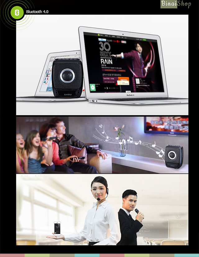 Máy trợ giảng không dây Shidu SD-S92 loại 2 micro