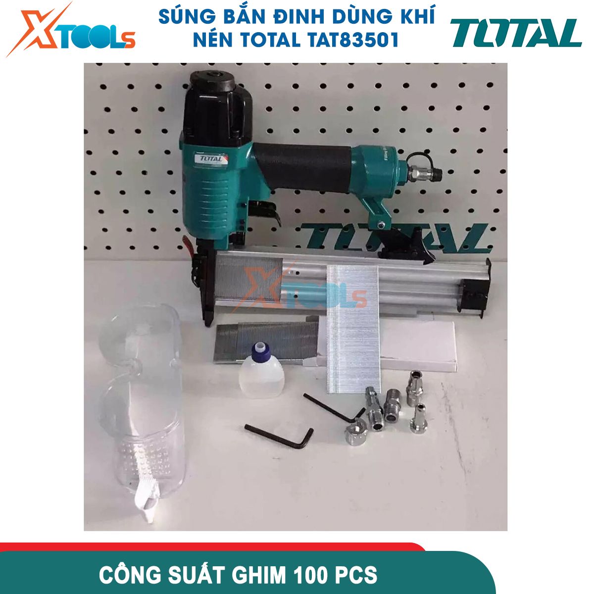 SÚNG BẮN ĐINH DÙNG KHÍ NÉN TOTAL TAT83501 XTOOLS