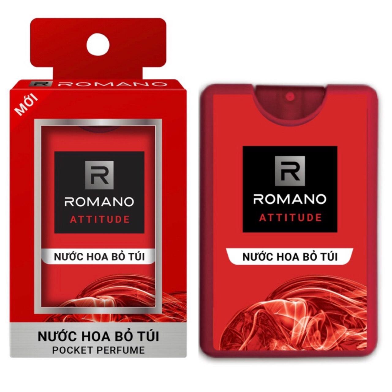 Nước hoa bỏ túi Romano Attitude nồng ấm quyến rũ 18ml