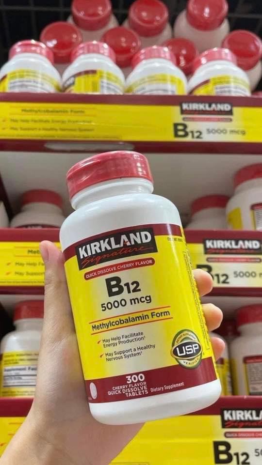 Viên uống kirkland vitamin b12 5000 mcg chai 300 viên từ mỹ