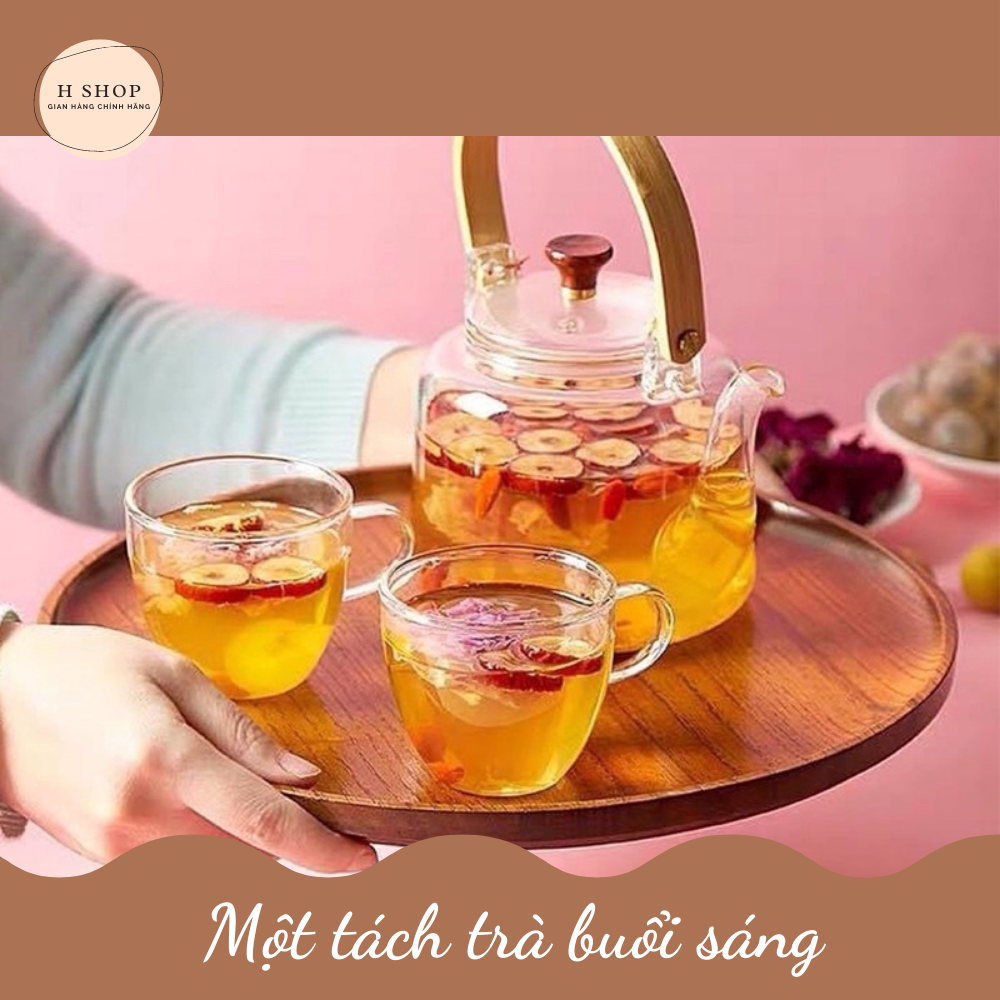 Trà thanh lọc dưỡng tâm (long nhãn, kì tử, táo đỏ thái lát, đường phèn bi)