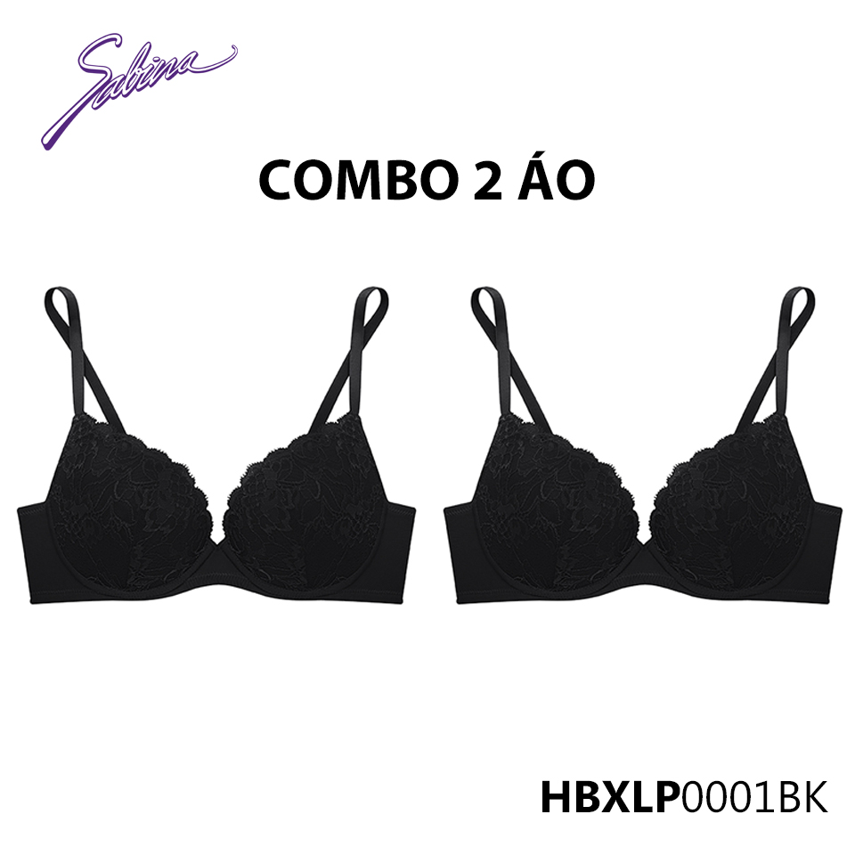 [SALE XẢ HÀNG 23/8- 31/8] Combo 2 Áo Lót Mút Vừa Nâng Ngực Phối Ren Habpy Lady By Sabina HBXLP0001BR+BXLP0001CD