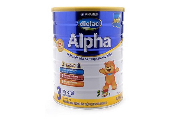 Sữa Bột Dielac Alpha 3 - Lon 1.5kg - Dành cho bé 1-2 tuổi - HSD luôn mới