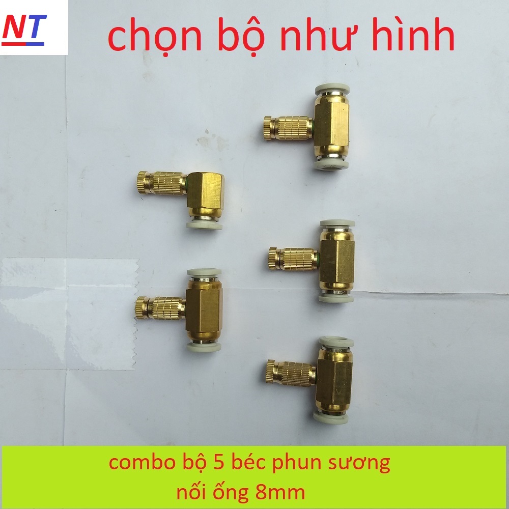 Bộ 5 đế đồng + béc phun sương làm mát