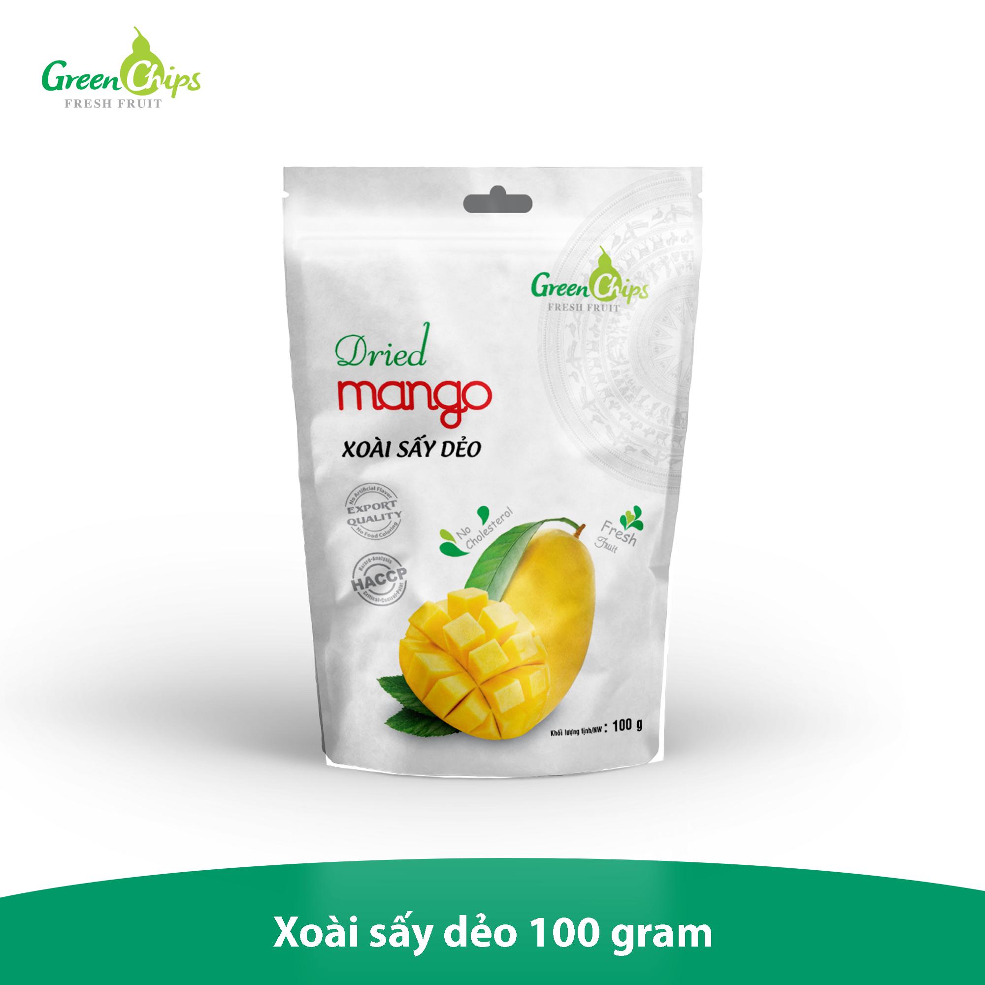 Xoài sấy dẻo 100 gram  - Green Chips
