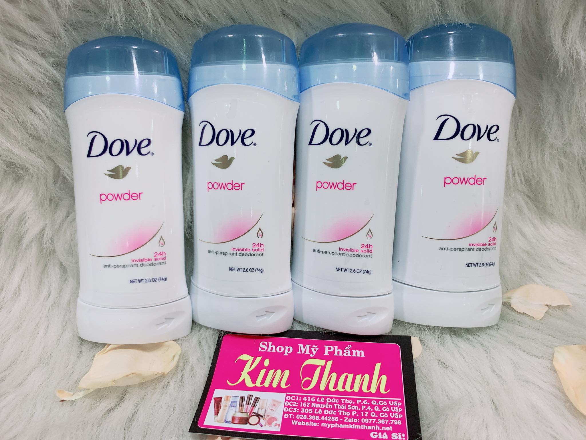 Lăn sáp khử mùi nữ Dove Powder 74g