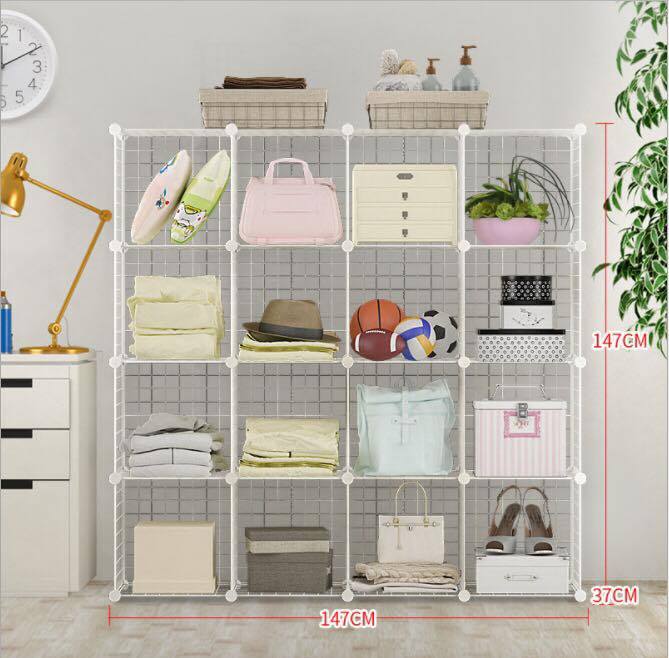 Kệ lưới lắp ghép thông minh 16 ô .
