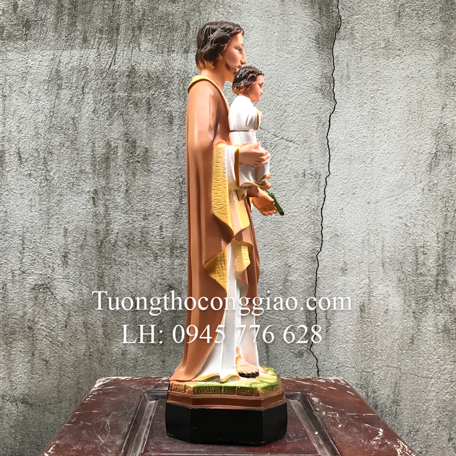 Tượng Thánh Giuse Bế Chúa Con 40cm (Thánh Giuse Bế)