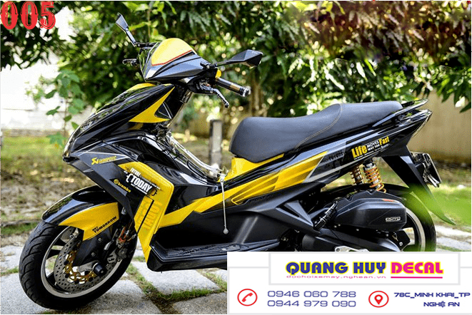 Tem trùm Air Blade vàng đen - Độ dán team trùm decal xe máy Air Blade vàng đen - Team trùm decal xe máy Air Blade rẻ đẹp và chất