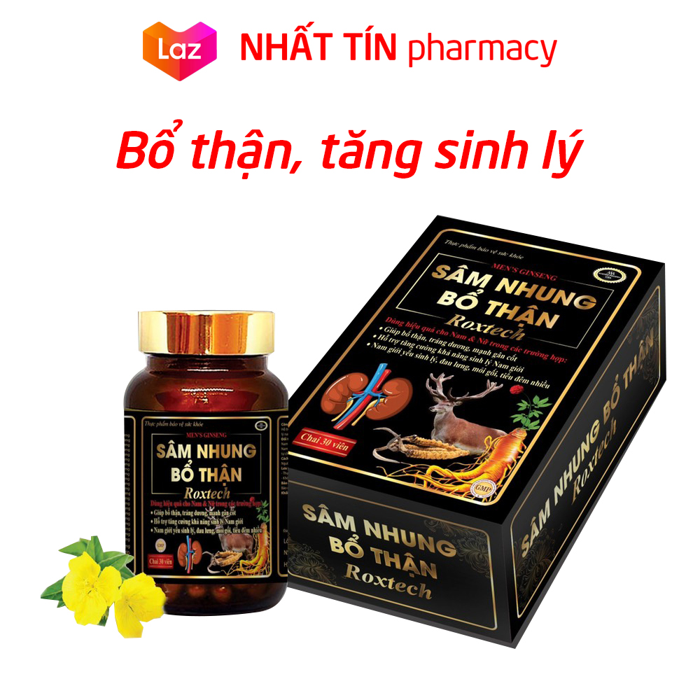 Viên uống tăng cường sinh lý nam Sâm Nhung Bổ Thận giảm đau lưng, mỏi gối, tiểu đêm nhiều - Hộp sang trọng 30 viên - NHẤT TÍN PHARMACY