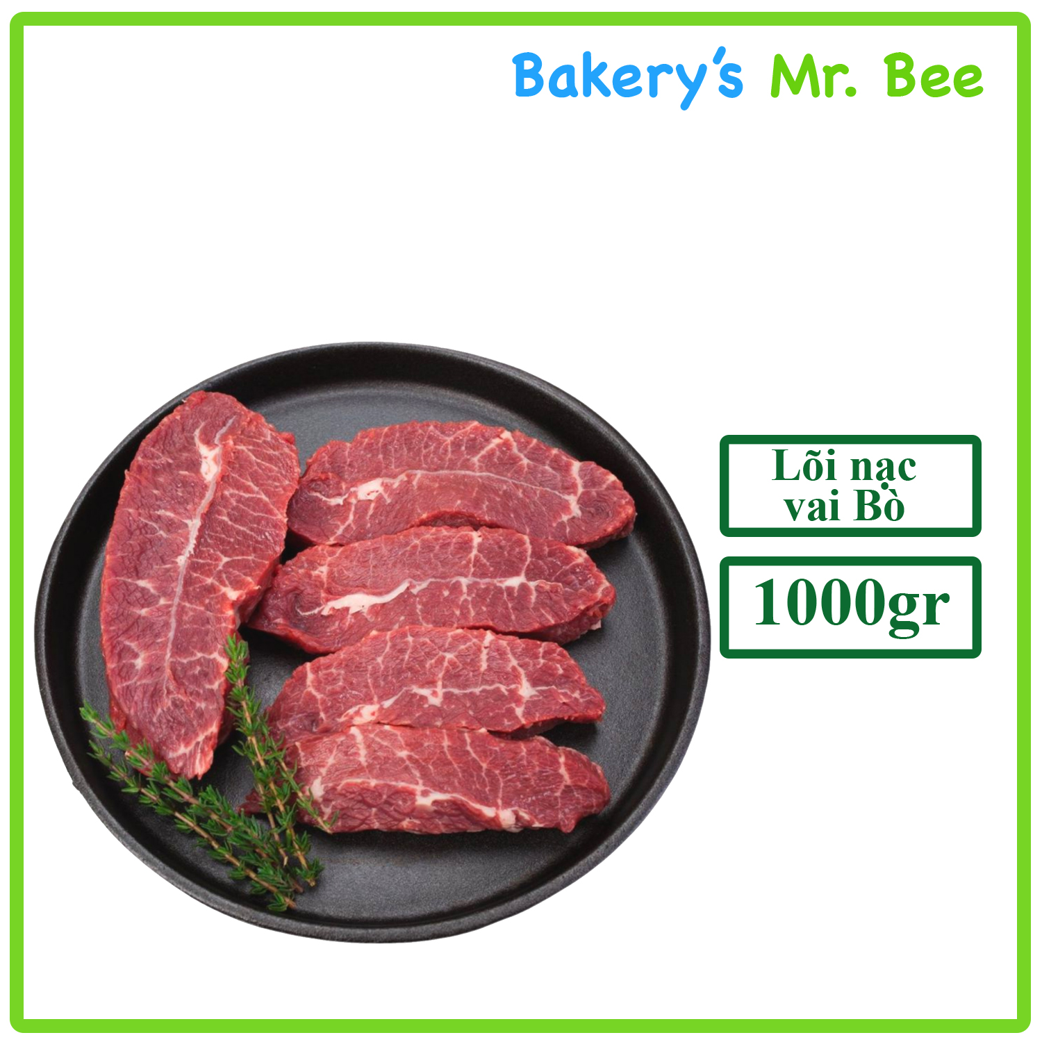 [Chỉ giao HCM] – Lõi nạc vai Bò Mỹ Beefsteak – 1kg