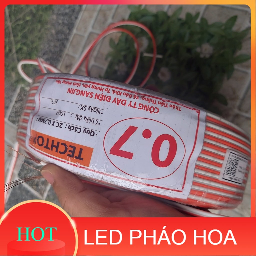 Dây điện súp đôi đỏ trắng 2×0,70 mm