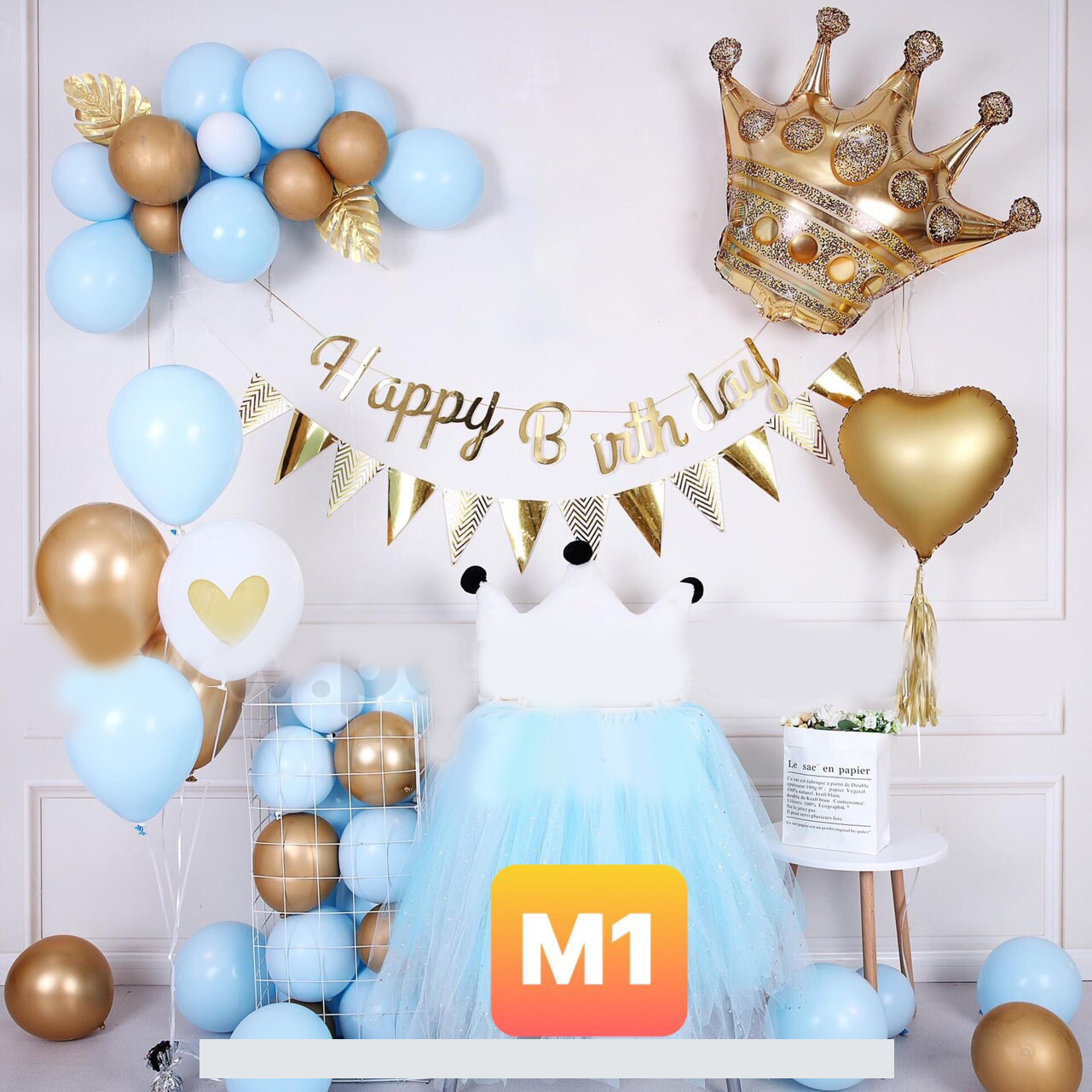 [HCM]set trang trí sinh nhật ép kim