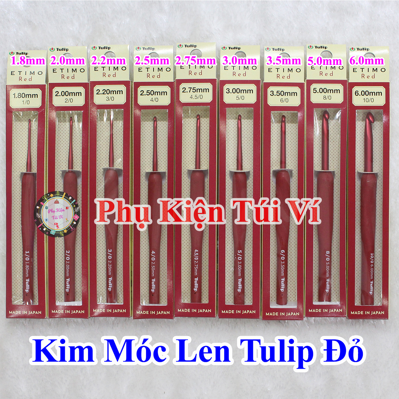 Kim móc len tulip đỏ / tulip red lẻ size