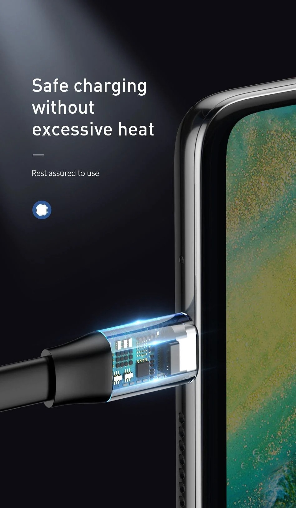 Cáp sạc ngắn Baseus Simple HW Type C 23cm (5A/40W Huawei Super Quick Charge, Sync Data )