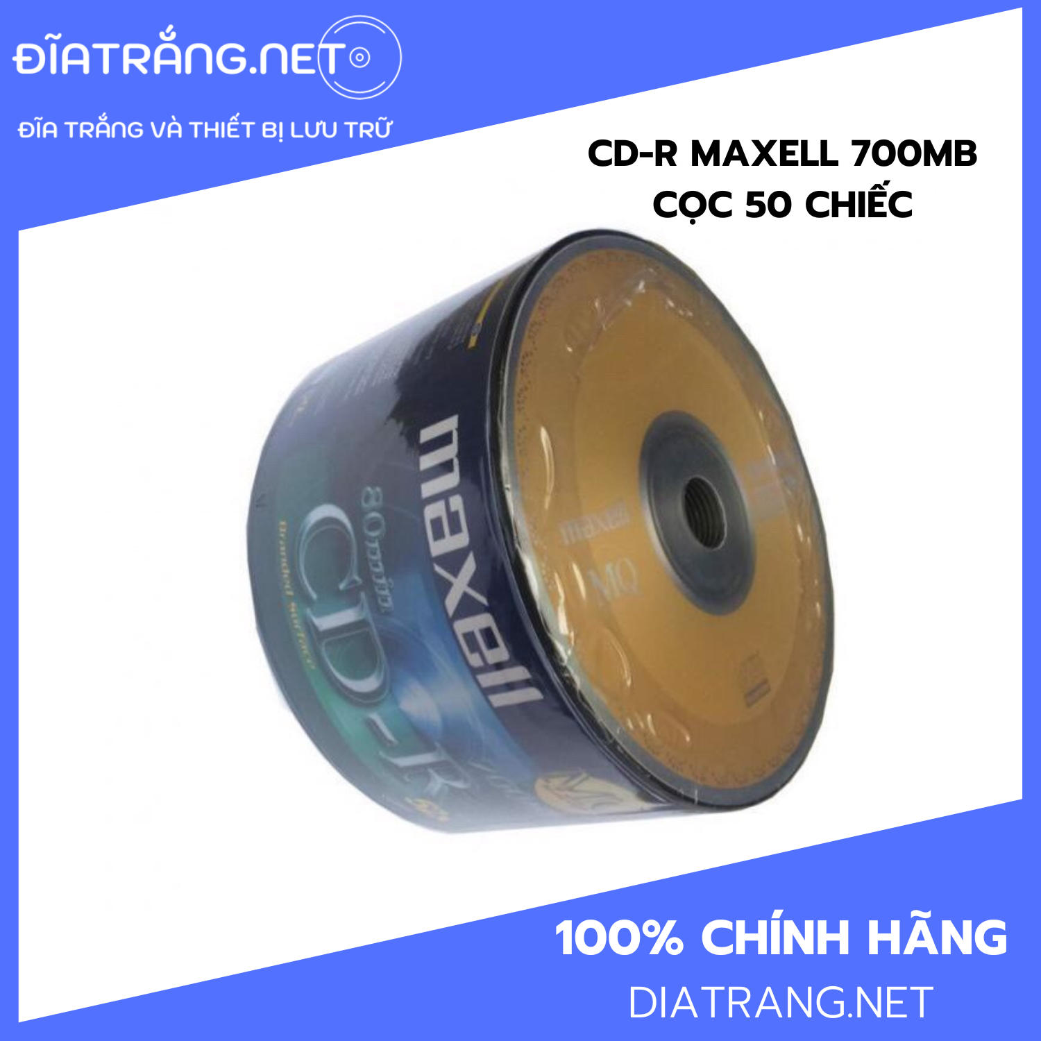 Bộ 50 đĩa trắng CD-R Maxell 700MB
