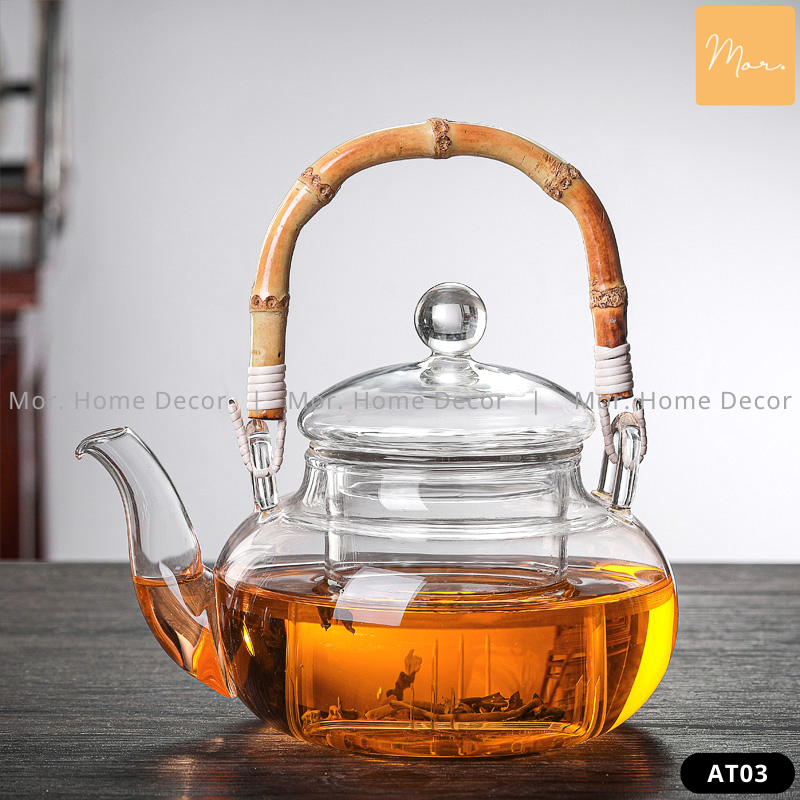 Bộ ấm trà thuỷ tinh chịu nhiệt - 600ml - BAT03