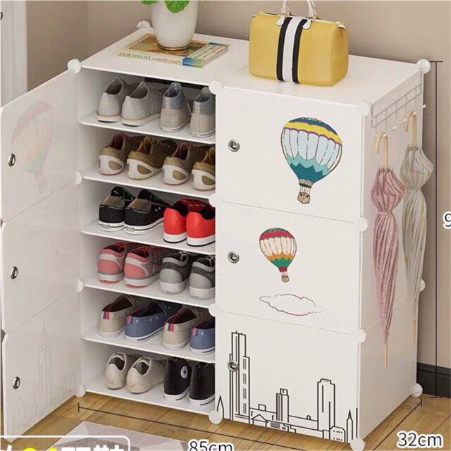 [HCM]Tủ Giày lắp ghép 12 ô mẫu mới .