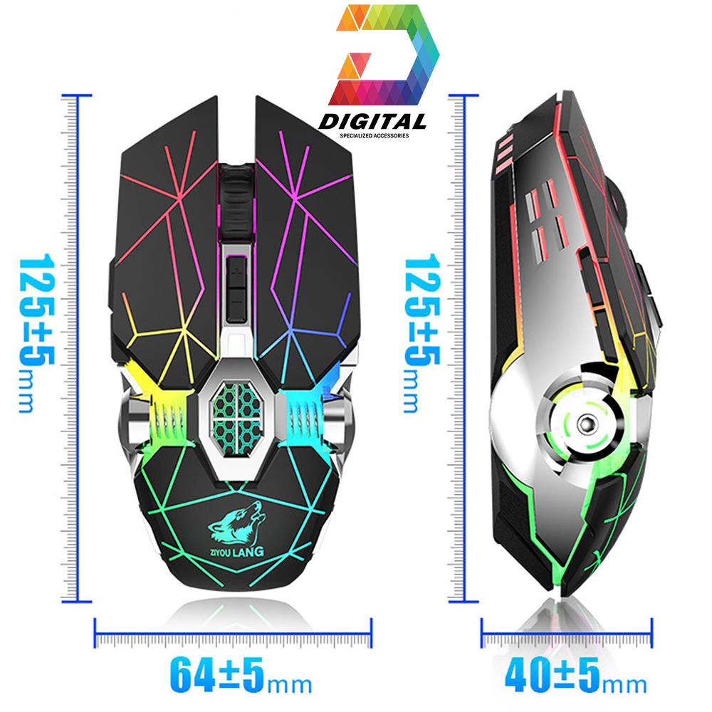 Chuột Không Dây Pin Sạc Gaming X13 Chính Hãng