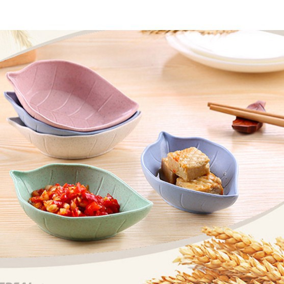 Chén, Đĩa Đựng Gia Vị Hình Chiếc Lá Lúa Mạch Xinh Xắn