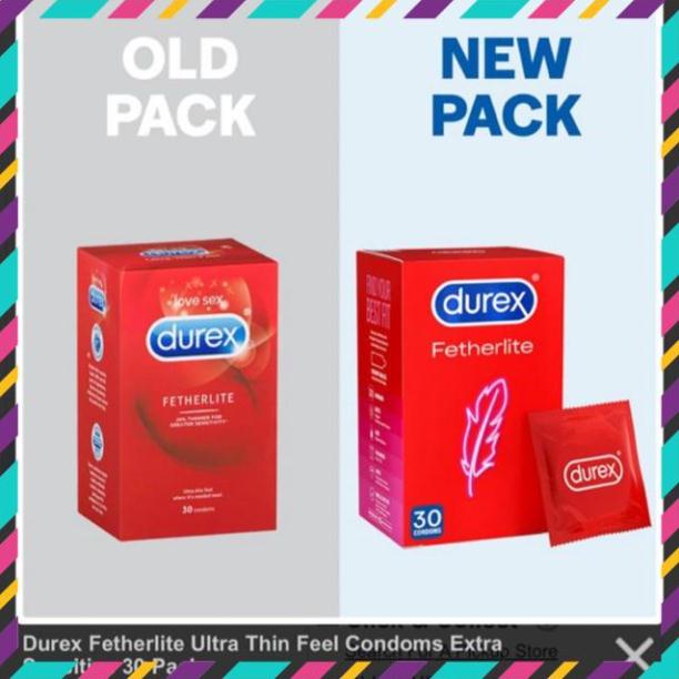 [Chính Hãng]  Bao cao su Durex Fetherlite chính hãng Úc - Hộp 30 chiếc