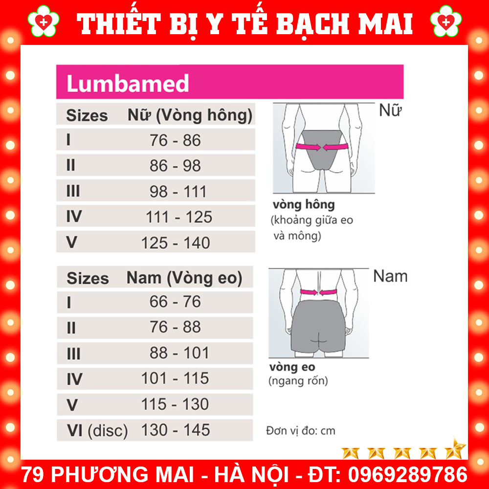 Đai Thắt Lưng Lumbamed Basic Chữa Đau Cột Sống, Thoái Hóa Đốt Sống Lưng [Size Nam]