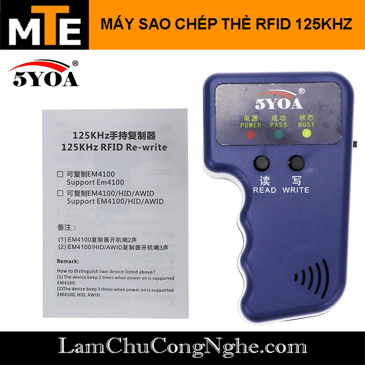 Máy sao thẻ RFID tần số 125Khz