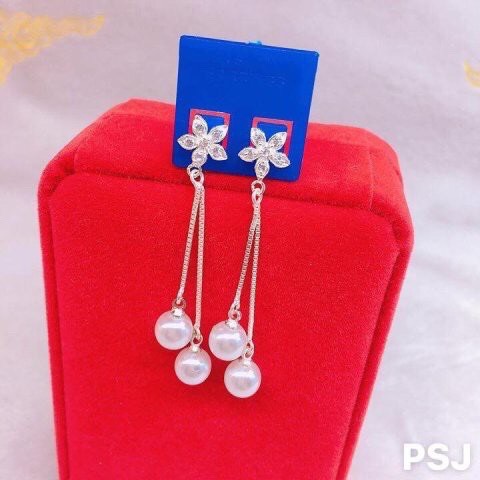 Bông tai nữ dáng dài dự tiệc trẻ trung bông tai bạc thật mẫu mới thời trang - JQN gian hàng chính hãng cam kết bạc ta chuẩn chất lượng không lo đen xỉn